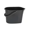 Seau rectangulaire YORK 14L 34x30x33cm anthracite