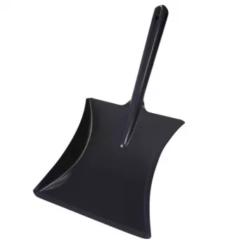 Pelle à poussière en métal YORK avec rebord en caoutchouc et poignée ergonomique 220 mm