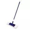Brosse balai plat YORK Smart 45x15 cm avec manche télescopique 74-130 cm, microfibre, gris/bleu