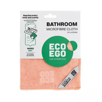 Chiffon de nettoyage microfibre ECO EGO pour salle de bain, 30x30 cm, bleu