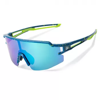 Lunettes de cyclisme polarisées ROCKBROS avec protection UV et insert correcteur, verres bleus