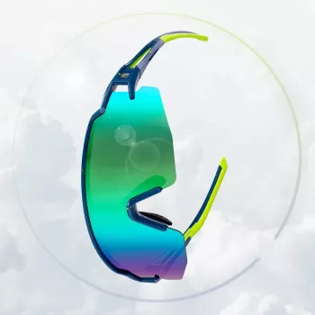 Lunettes de cyclisme polarisées ROCKBROS avec protection UV et insert correcteur, verres bleus