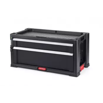 Caisse à outils KETER DIY avec 2 tiroirs, 56,2 x 28,9 x 26,2 cm, noir/rouge