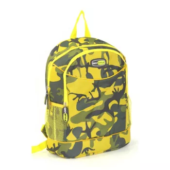 Sac à dos isotherme GIOSTYLE Camouflage, assorti fuchsia/bleu/jaune/blanc