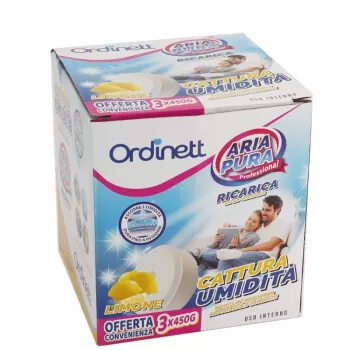 Pastilles recharge pour absorbeur d'humidité ORDINETT 450 g x 3 pièces citron