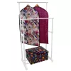 Étendoir à linge vertical ORDINETT Deluxe Double blanc 88 x 43 x 98-175 cm
