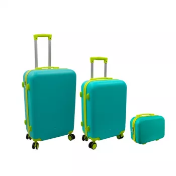 Commode à tiroirs ORDINETT ensemble de 3, 60 L + 43 L + 15 L, verte