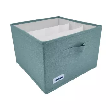 Boîte de rangement ORDINETT Box Cube 29x29x18,5 cm avec couvercle vert menthe