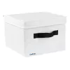 Boîte carrée ORDINETT 25x25x19 cm blanc coton