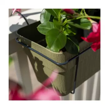 Ensemble de balcon STEFANPLAST avec système d'arrosage automatique et support métallique 50x18x17 cm vert