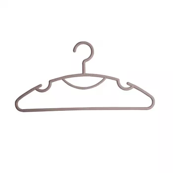 Cintres en plastique ORDINETT Daphne lot de 10 gris-marron 42x0,8x21 cm