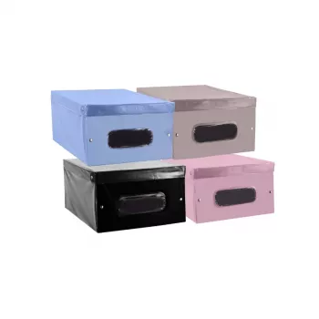 Boîte de rangement pour vinyles ORDINETT 50x38x24 cm Cloe PVC assorti