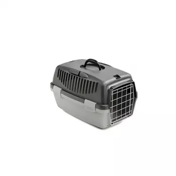 Cage de transport STEFANPLAST Gulliver 1 avec porte métallique 48x32x31 cm gris foncé/gris clair