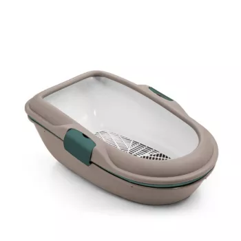 Litière pour chat STEFANPLAST Furba Chic 59x39x22 cm gris clair/vert