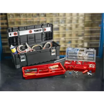 Coffret à outils KETER DIY Hawk 26 avec organisateur, 66 x 28,7 x 26,6 cm, noir/rouge