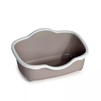 Litière pour chat ouverte STEFANPLAST Tres Chic Open 56x38,5x26 cm blanc/gris clair
