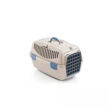 Caisse de transport STEFANPLAST Gulliver 1 pour petits animaux avec porte en plastique 48x32x31 cm travertin blanc