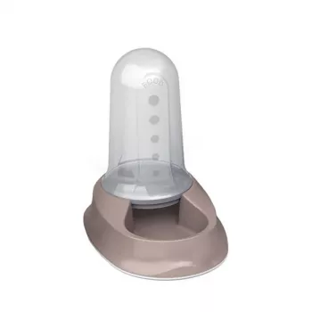 Distributeur automatique d'aliments et d'eau pour animaux STEFANPLAST Chic 2 L, gris clair, 32 x 21 x 29 cm