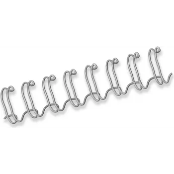Peignes de reliure à double boucle Fellowes 14 mm 34 anneaux argent pour A4, 130 feuilles, pack de 100 (54454)