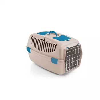 Caisse de transport STEFANPLAST Gulliver 2 avec porte métallique 55x36x35 cm travertin blanc