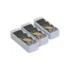 Ensemble d'organisateurs ORDINETT Top Class 3 pièces petit transparent plastique rangement tiroir de bureau 30,5x10x7,5 cm