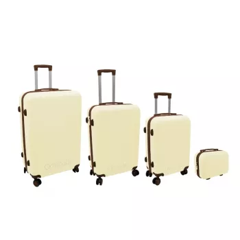 Ensemble de valises ORDINETT 4 pièces 98 L + 60 L + 43 L + 15 L blanc