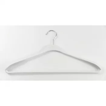 Cintres ORDINETT 2 pièces plastique Soft Touch 45 cm assortis noir bleu gris clair blanc