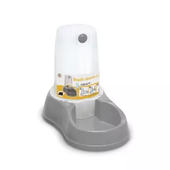 Gamelle d'eau pour animaux avec distributeur Stefanplast Break Reserve 3,5 L, 38x22,5x30 cm, gris
