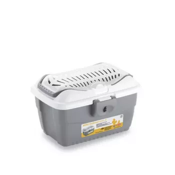 Cage de transport Mini Gulliver STEFANPLAST 40x30x24 cm blanc/gris