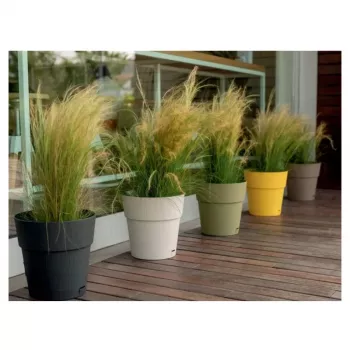 Pot de fleurs avec soucoupe Ethica STEFANPLAST Ø40x39 cm blanc