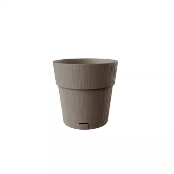 STEFANPLAST Ethica Flower Pot with Tray Ø20x19cm Brown