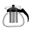 Théière FERRO ASI COLLECTION 1,5 L en acier inoxydable avec filtre, finition miroir polie, compatible induction