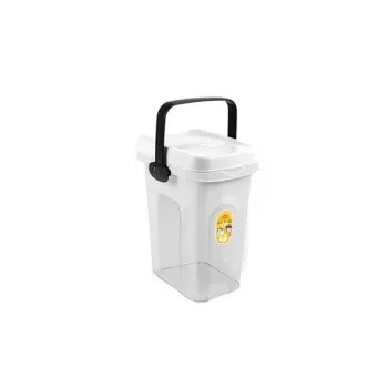 Boîte de conservation d'aliments pour animaux 2,5 kg 7 L 23x19x31 cm transparente/blanche STEFANPLAST