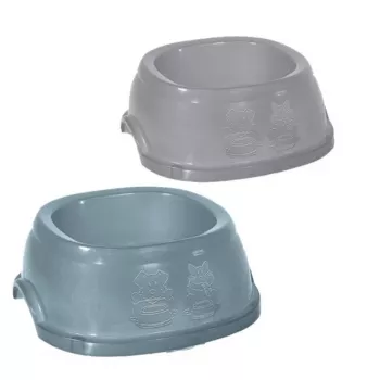 Gamelle pour aliments et eau Break 5 3 L gris/bleu 33x33x13 cm STEFANPLAST