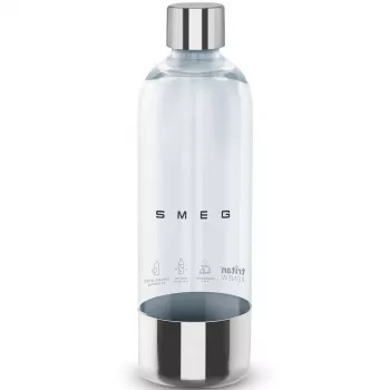 Bouteille de rechange SKSB01 pour machine à soda SKC01, 1 litre, plastique PET, transparente SMEG