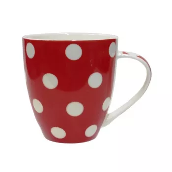 Mug Dots 513 ml rouge avec points blancs ASI COLLECTION