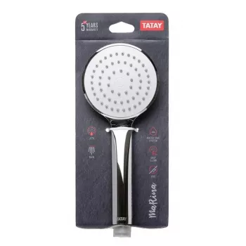 Pommeau de douche TATAY Marina Ø10 cm, 1 jet, chromé
