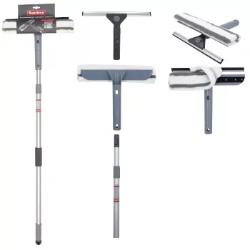 Brosse à vitres SAUBER avec manche télescopique Pro