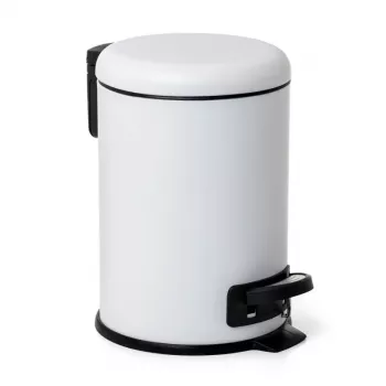 Poubelle à pédale TATAY 3 L Nordic acier inoxydable/blanc