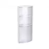 Meuble de salle de bain d'angle TATAY blanc brillant 1 porte 3 étagères