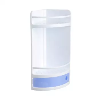 Étagère d'angle avec tiroir TATAY bleu cristal | rangement mural pour salle de bain