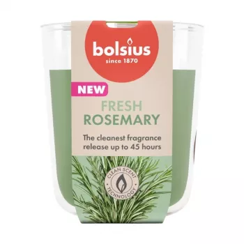 Bougie parfumée BOLSIUS True Scents romarin en verre, 80x73 mm