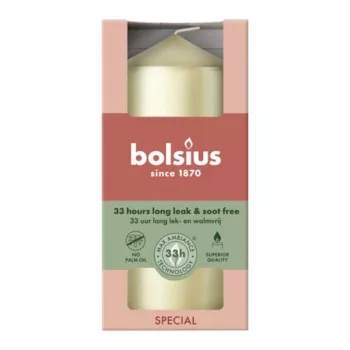 Bougie cylindre BOLSIUS Ø120x58 mm argent