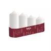 Bougies cylindriques BOLSIUS 4 pièces Ø120, 100, 80, 60x48 mm blanches