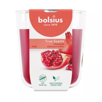 Bougie parfumée BOLSIUS True Scents grenade en pot de verre Ø97x85 mm