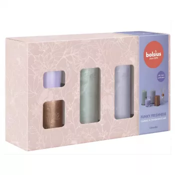 Coffret cadeau BOLSIUS Funky Freshness Lavender - collection bain & corps de 5 pièces