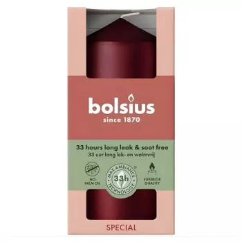 Bougie cylindre Bolsius Ø120x58 mm, Metallic Red