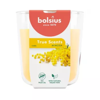 Bougie parfumée BOLSIUS True Scents en pot de verre - mimosa, 97x85 mm