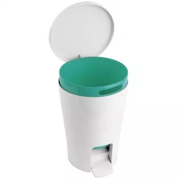 Poubelle de salle de bain à pédale TATAY 5 L Diabolo verte