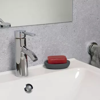 TATAY porte-savon en céramique Soft, gris anthracite